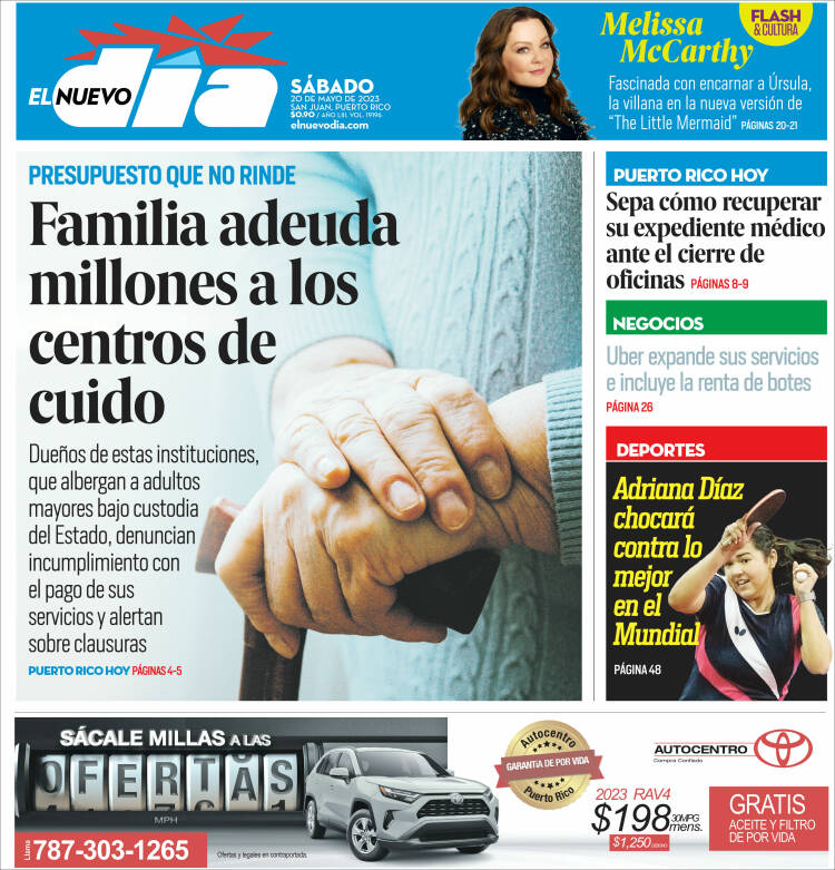 Portada de El Nuevo Día (Puerto Rico)