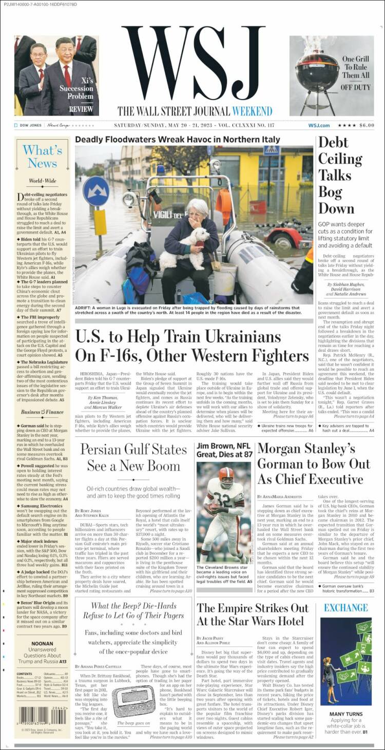 Portada de Wall Street Journal (USA)