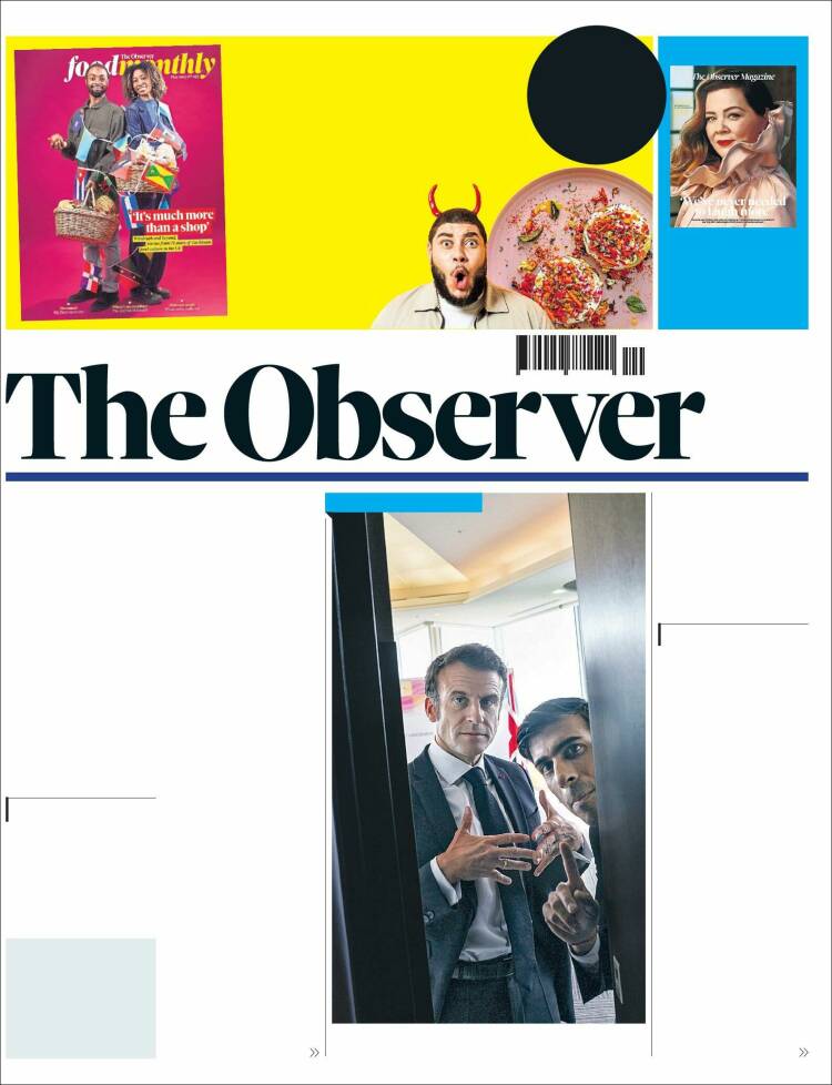 Portada de The Observer (Reino Unido)