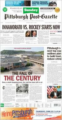 Portada de Pittsburgh Post-Gazette (USA)