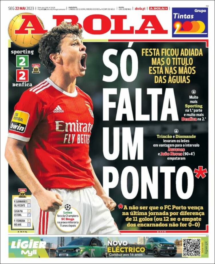 Portada de A Bola (Portugal)