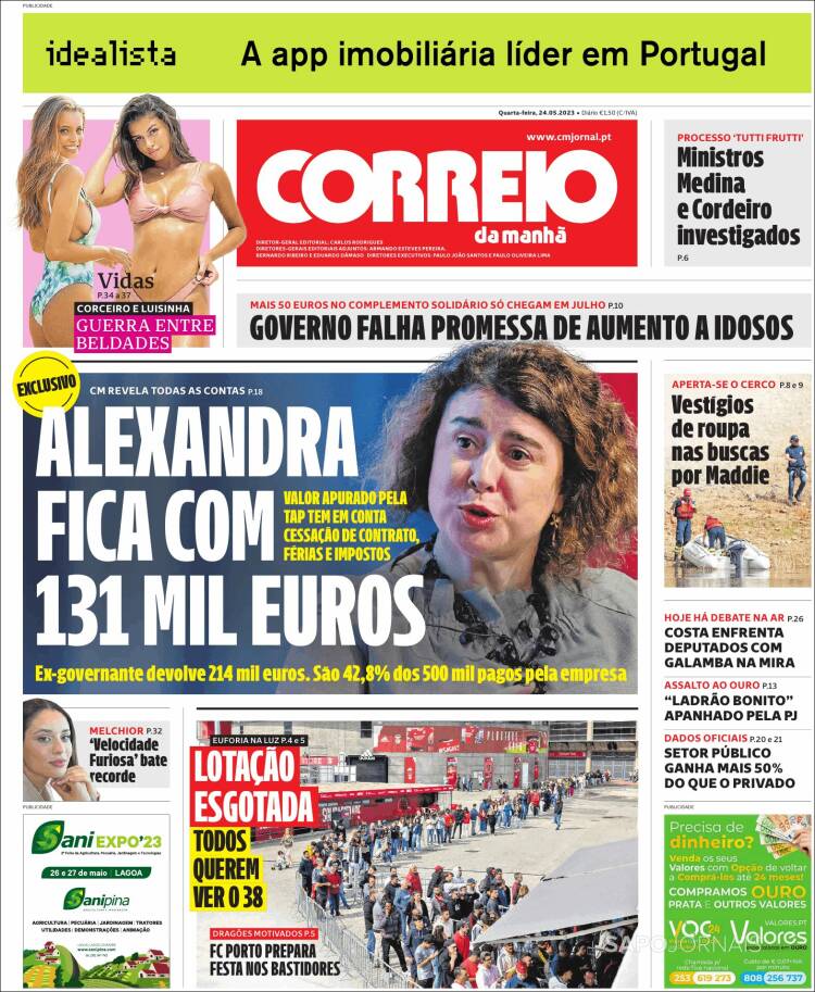 Portada de Correio da Manhã (Portugal)