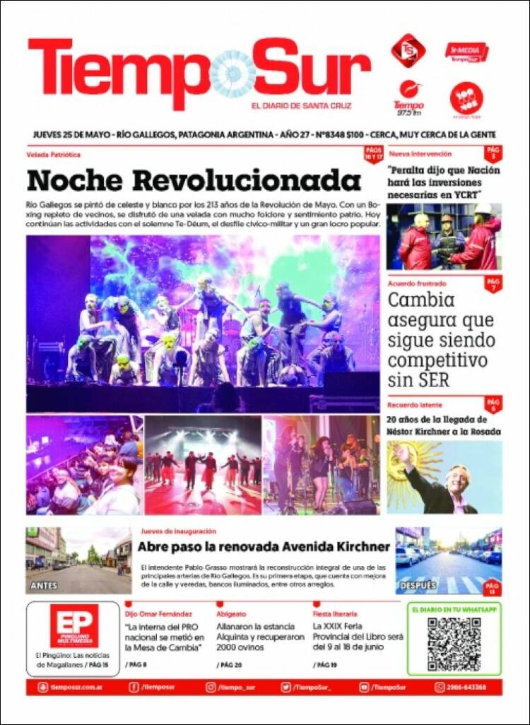 Portada de Tiempo Sur (Argentina)