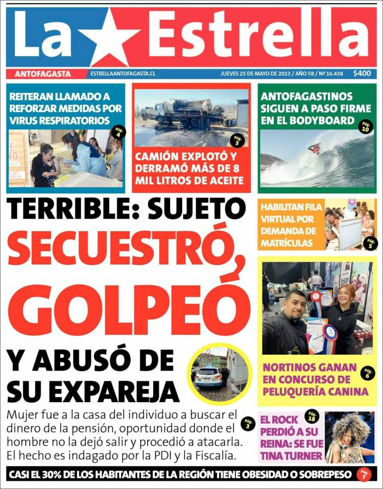 Portada de La Estrella del Norte (Chile)