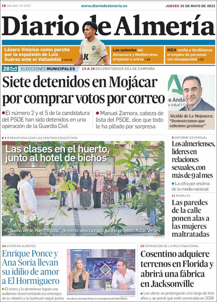 Portada de Diario de Almería (España)