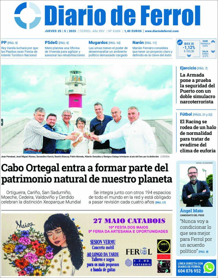 Portada de Diario de Ferrol (España)