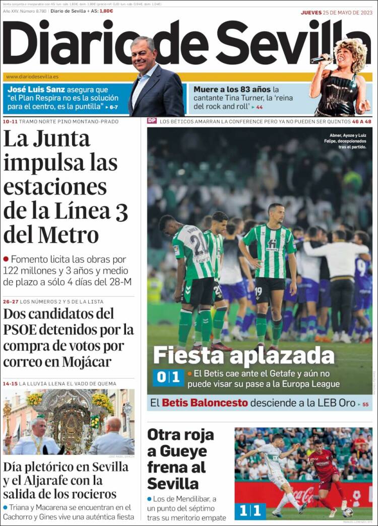 Portada de Diario de Sevilla (España)