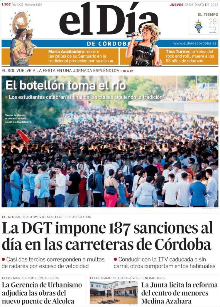 Portada de El Día de Córdoba (España)