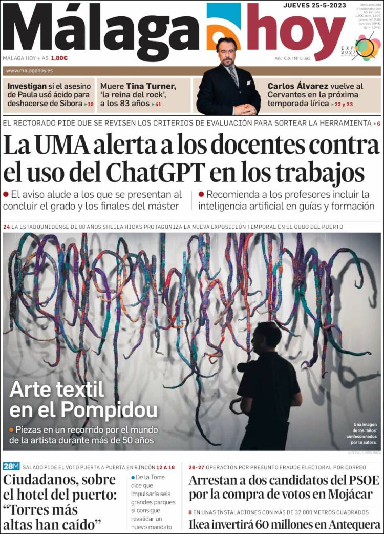 Portada de Málaga Hoy (España)