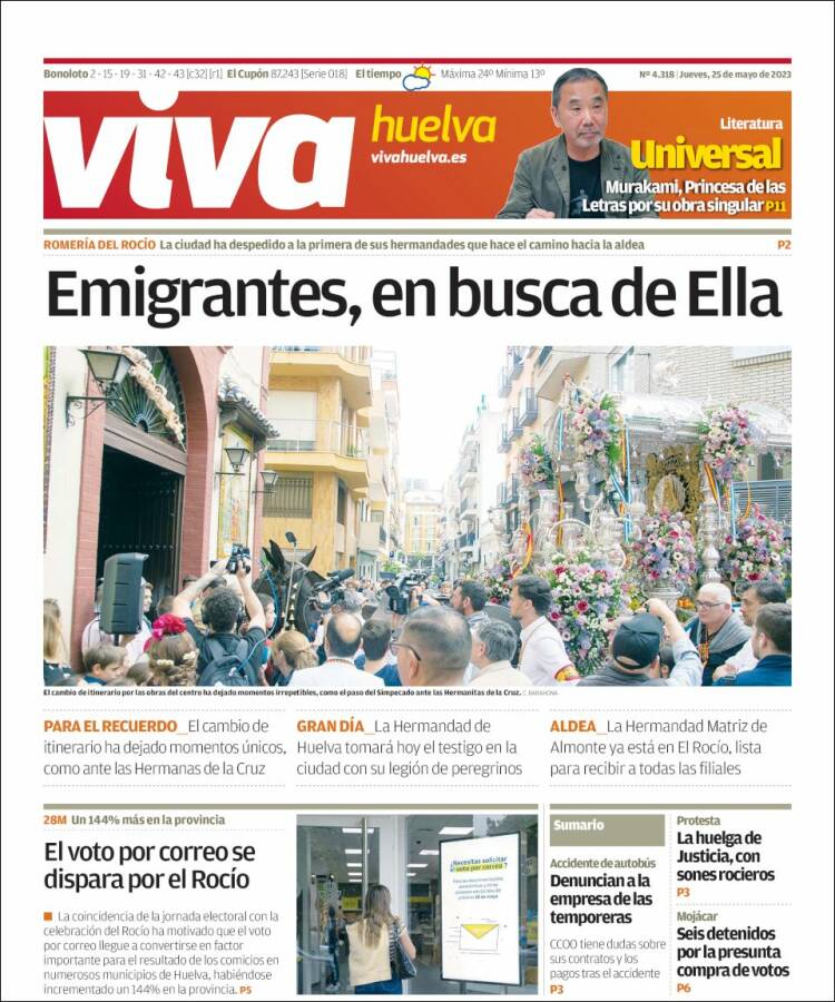 Portada de Viva Huelva (España)