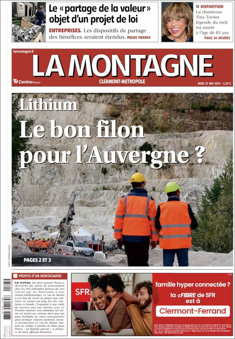 Portada de La Montagne (Francia)