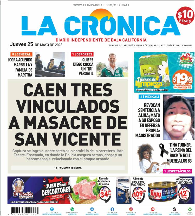 Portada de La Crónica de Baja California (México)