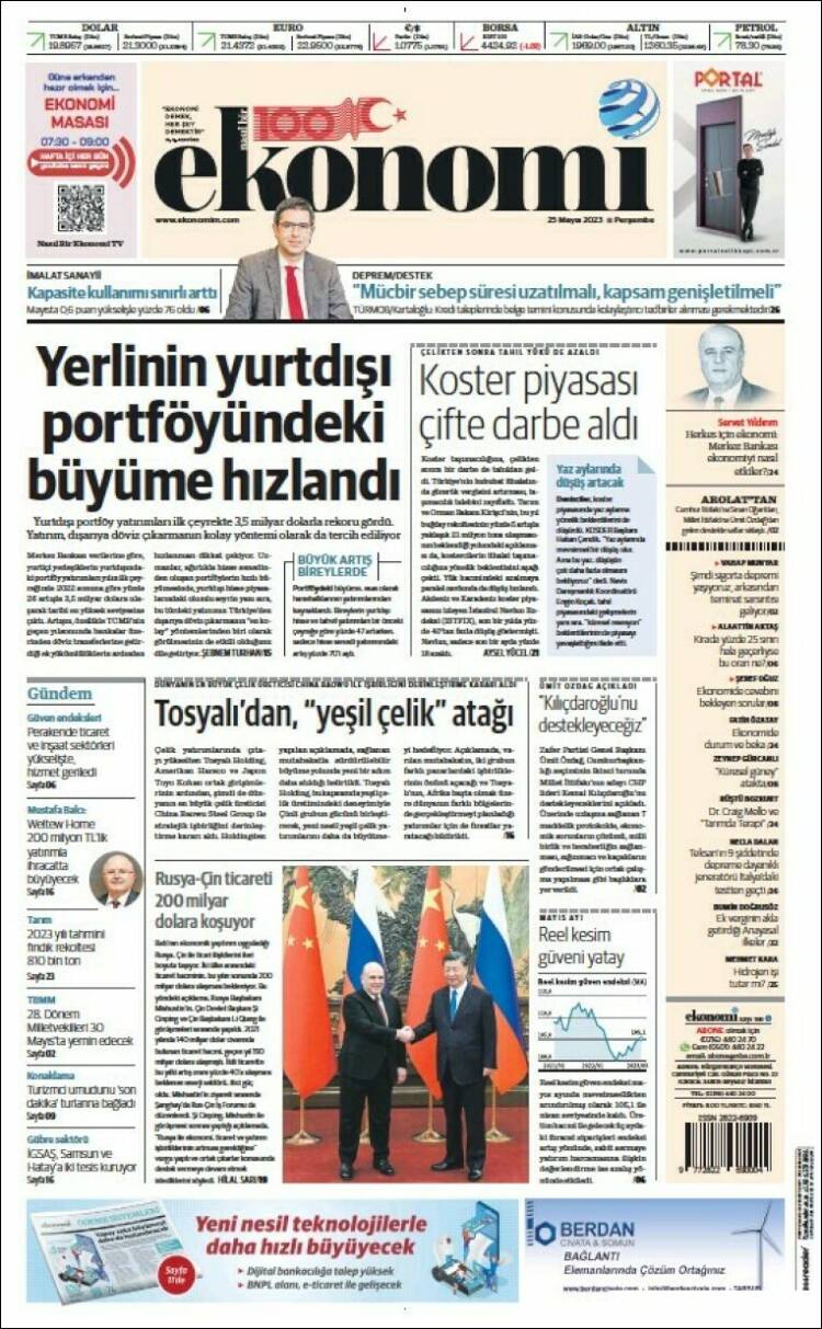 Portada de Dünya (Turquía)