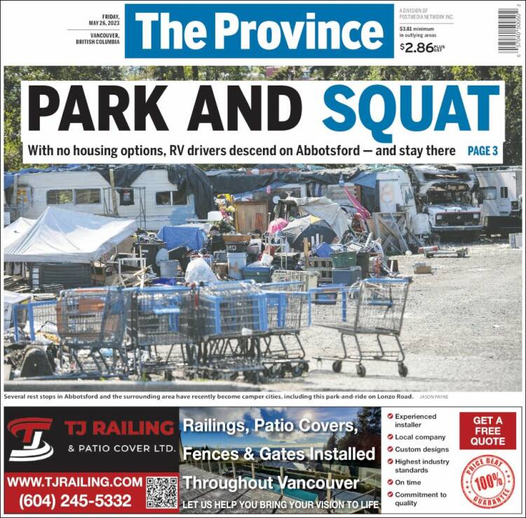 Portada de The Province (Canadá)