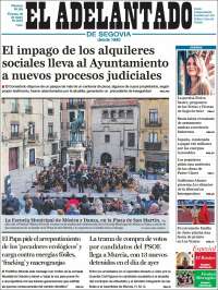 Portada de El Adelantado de Segovia (España)