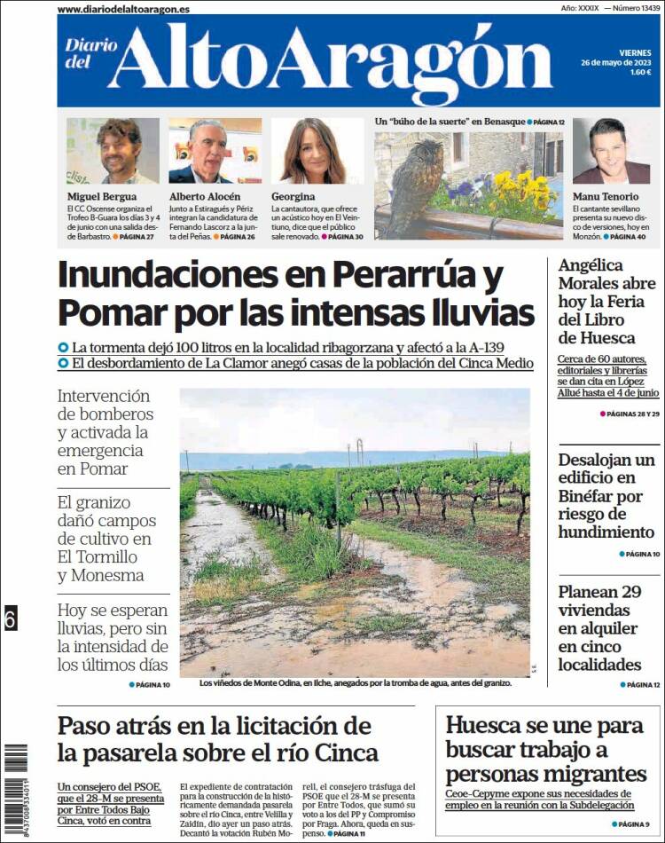 Portada de Diario del AltoAragón (España)