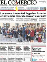 Portada de El Comercio (España)