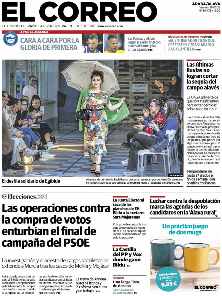 Portada de El Correo - Álava (España)