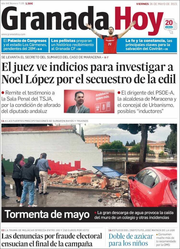 Portada de Granada Hoy (España)