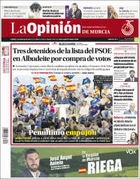 Portada de La Opinión de Murcia (España)