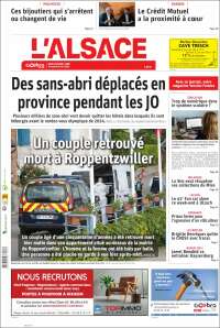 Portada de Journal L'Alsace (Francia)