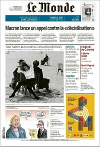 Portada de Le Monde (Francia)