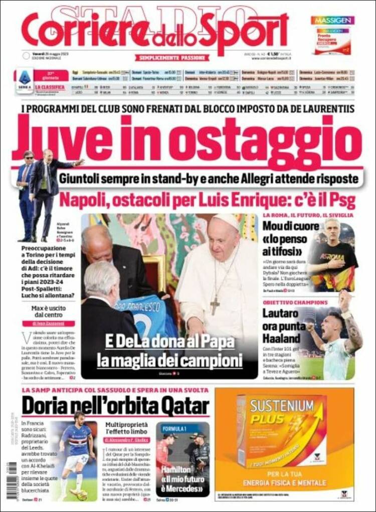 Portada de Corriere dello Sport (Italia)