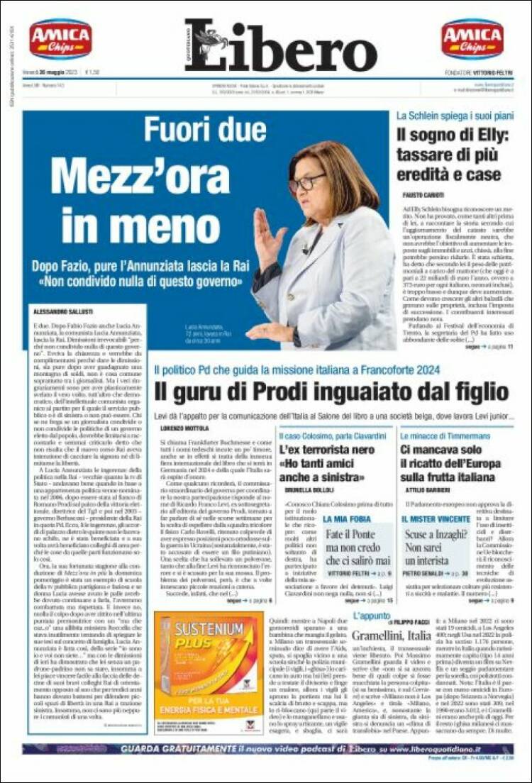 Portada de Libero (Italia)