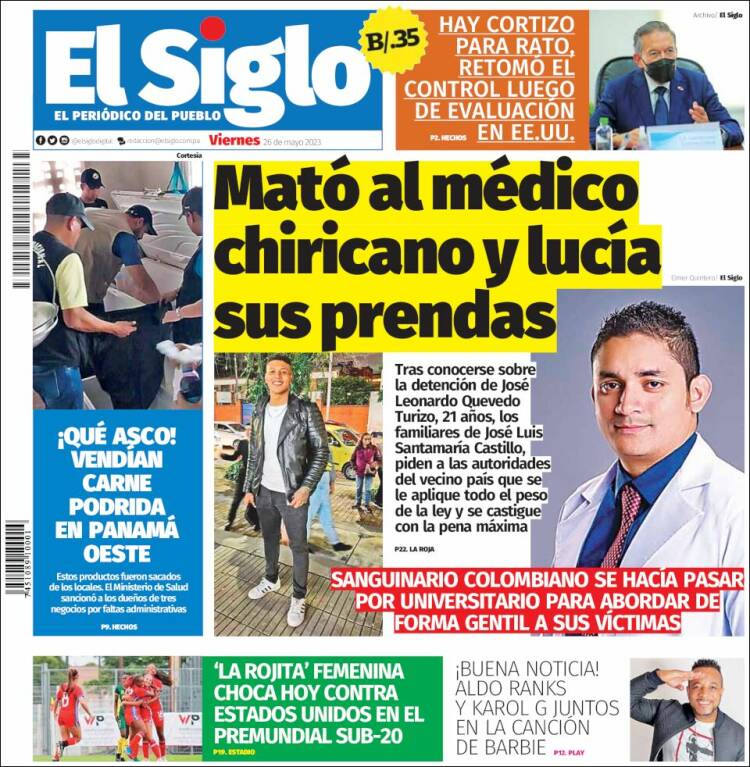 Portada de El Siglo (Panam&aacute;)