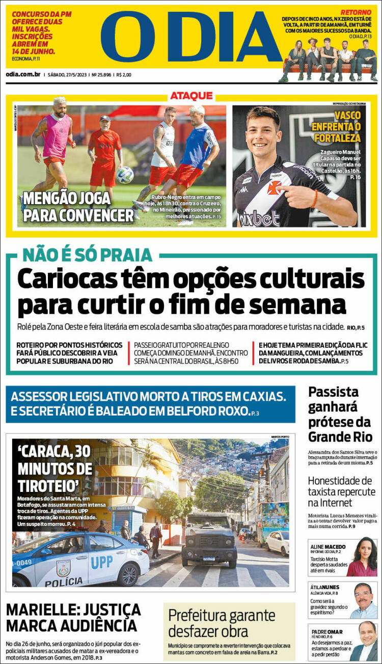 Portada de O Dia (Brasil)