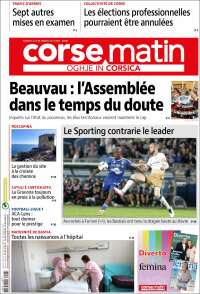 Portada de Corse-Matin (Francia)