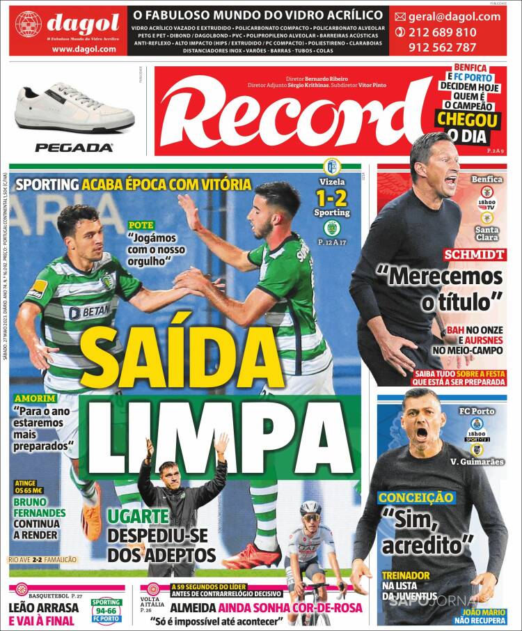 Portada de Record (Portugal)