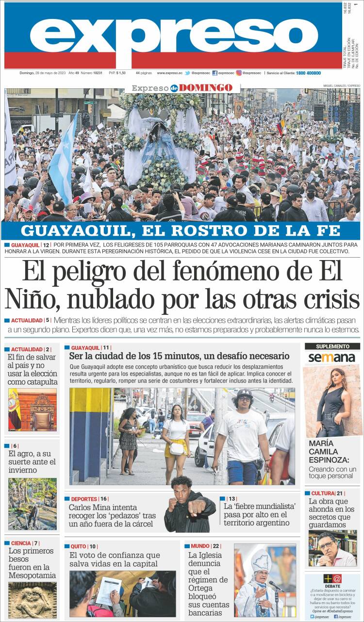 Portada de Expreso (Ecuador)