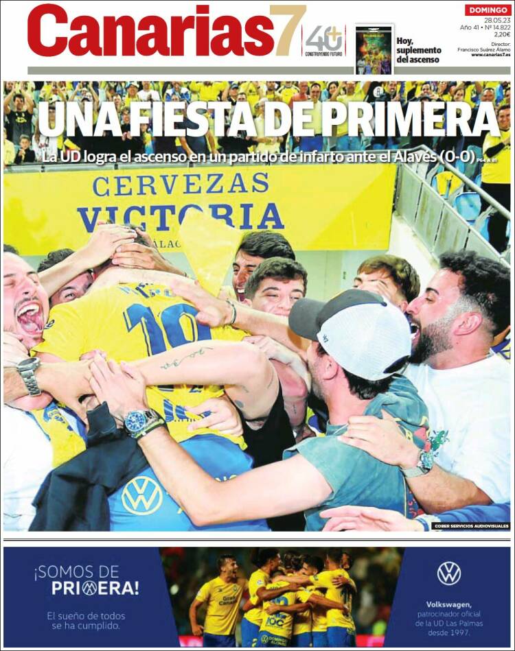 Portada de Canarias 7 (España)