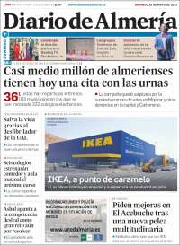 Portada de Diario de Almería (España)