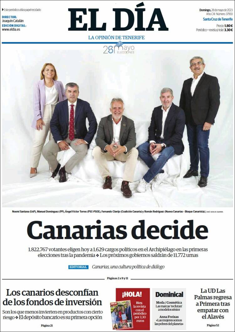 Portada de El Día (España)