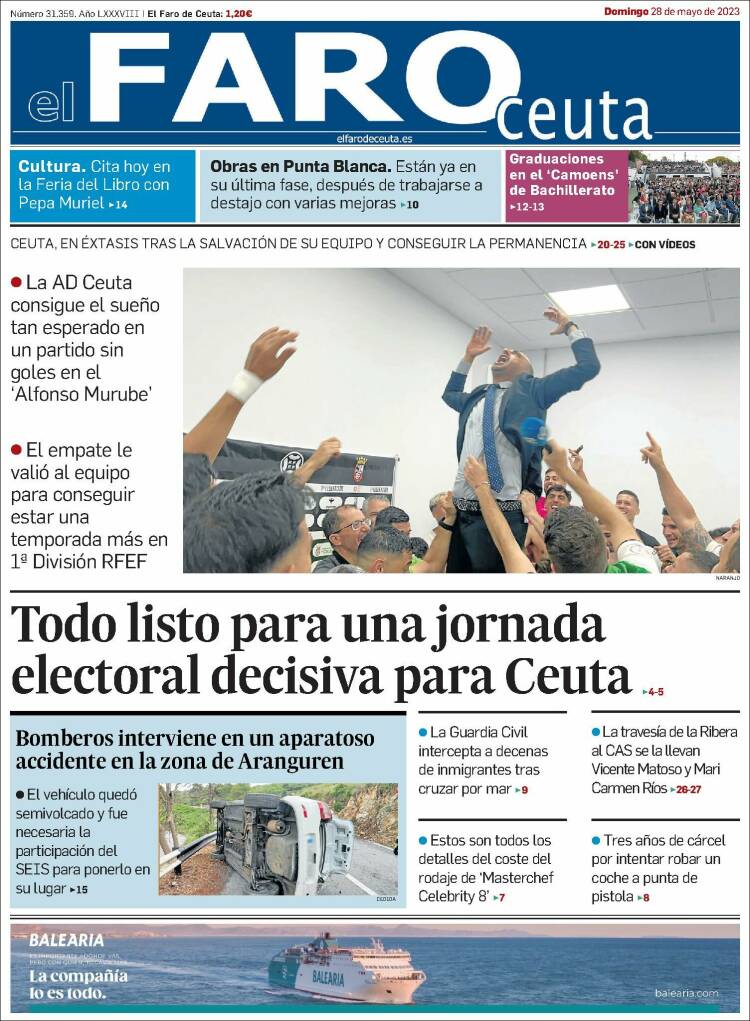 Portada de El Faro de Ceuta (España)