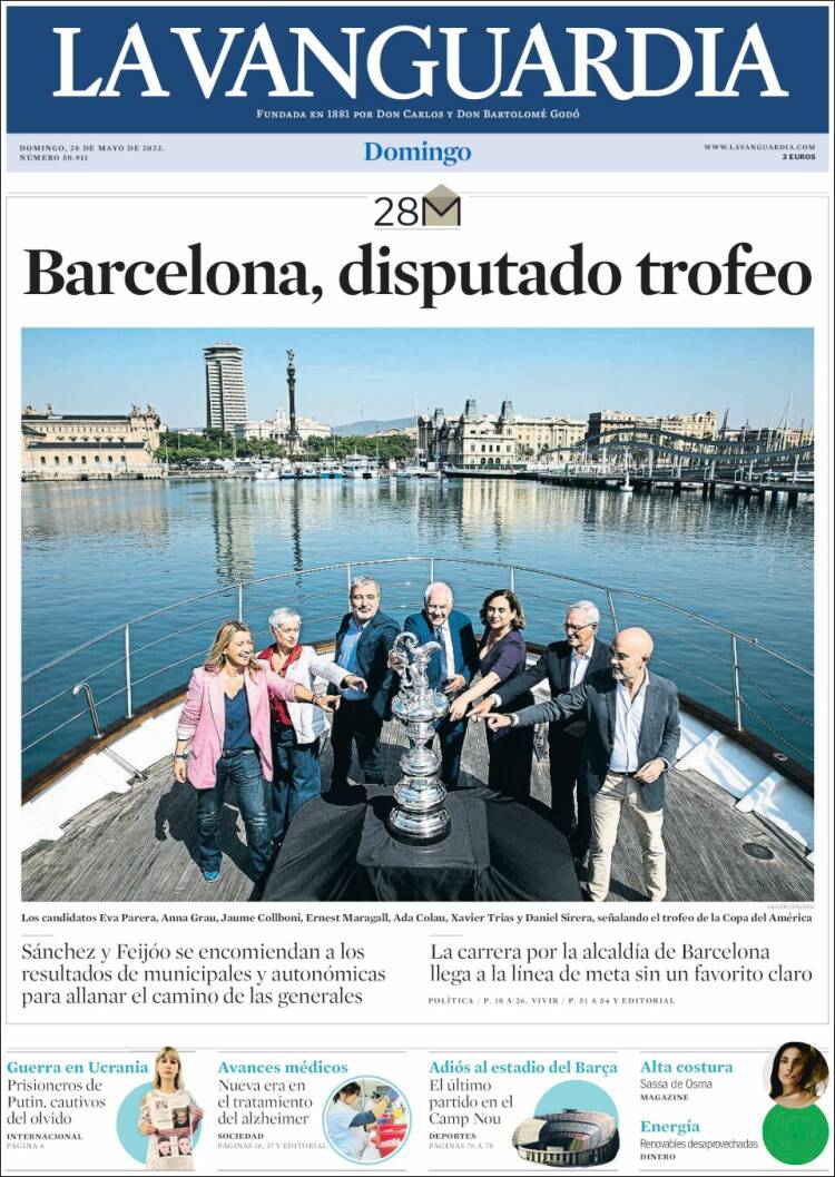 Portada de La Vanguardia (España)