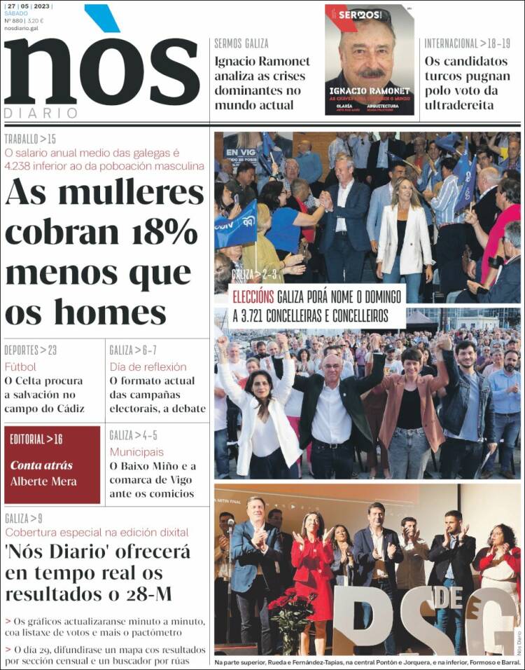 Portada de Nòs Diario (España)