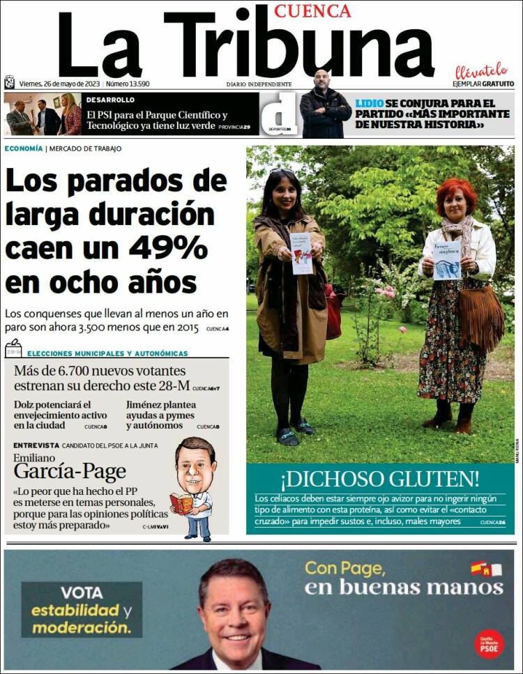 Portada de La Tribuna de Cuenca (España)