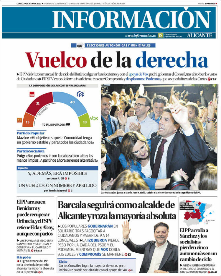 Portada de Diario Información (España)