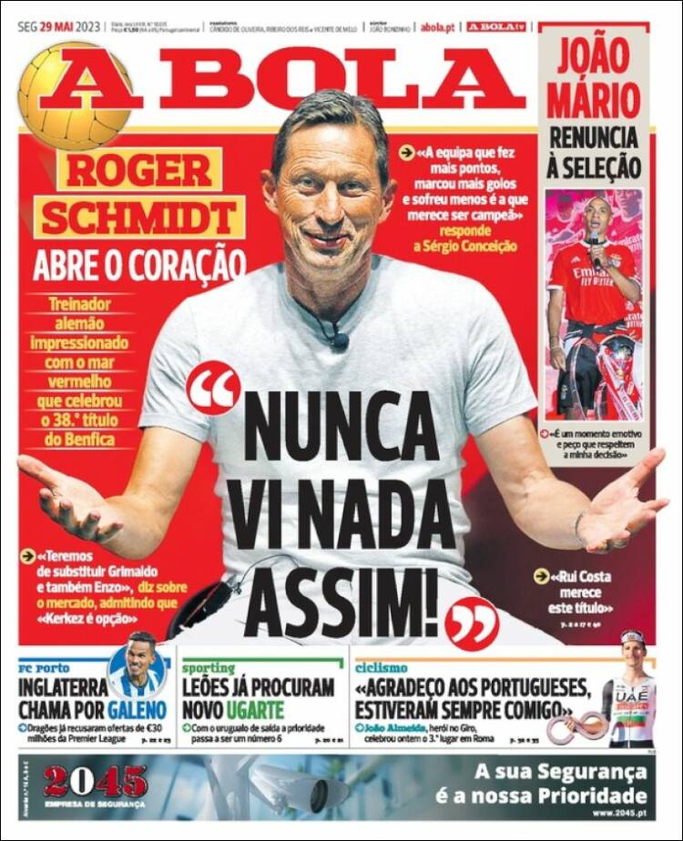 Portada de A Bola (Portugal)