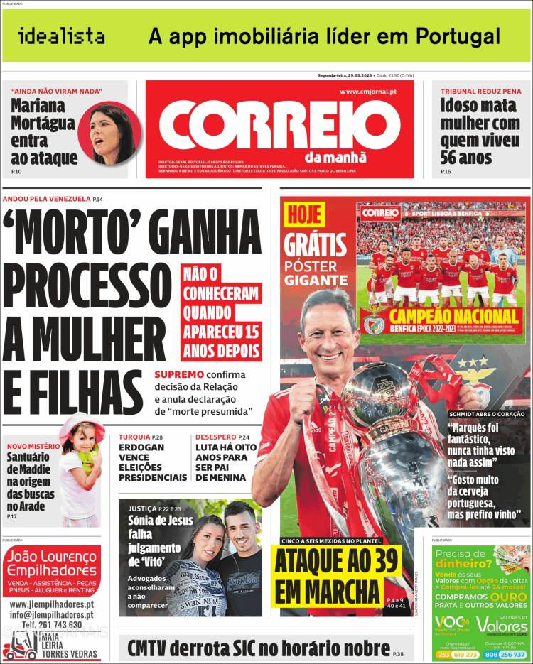 Portada de Correio da Manhã (Portugal)
