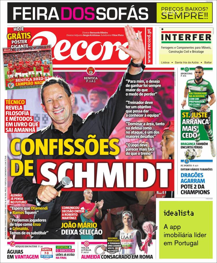 Portada de Record (Portugal)