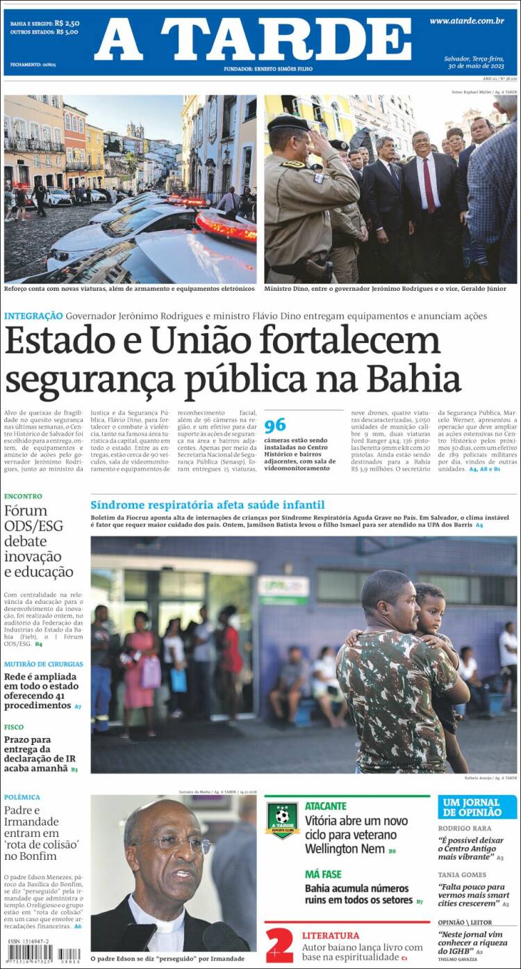 Portada de Diário A Tarde (Brasil)