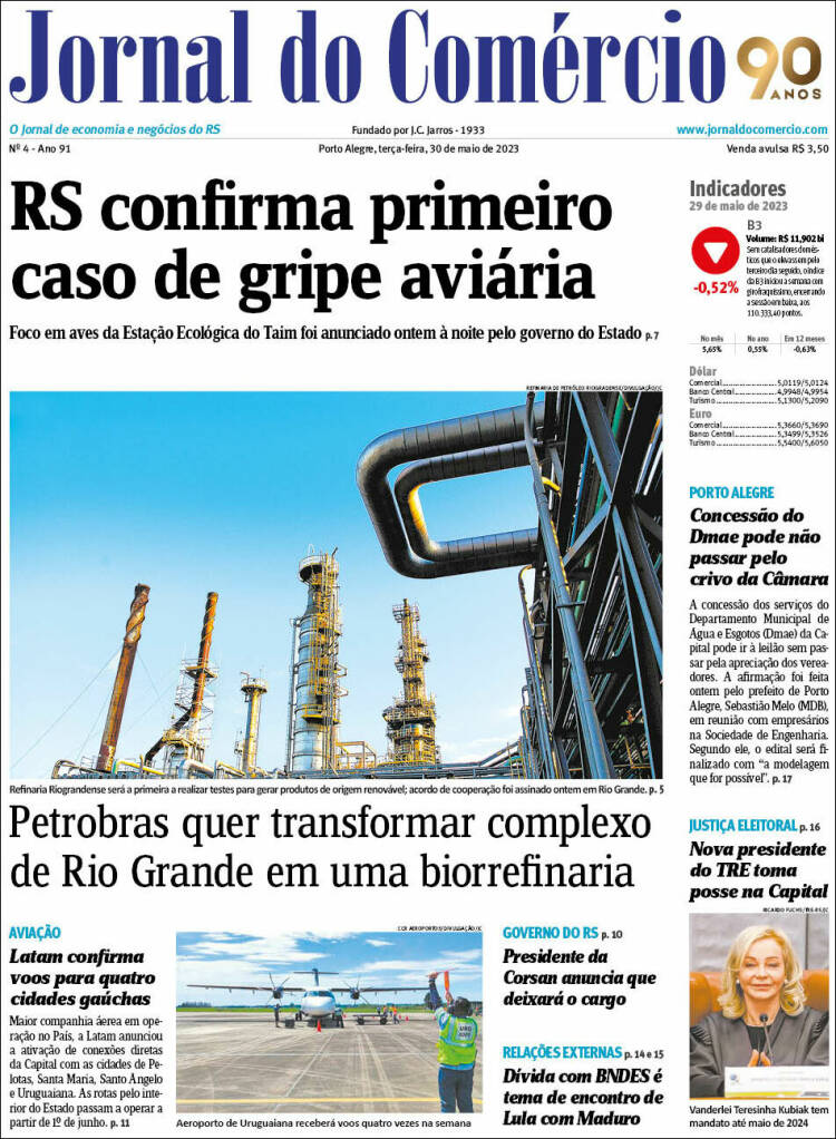 Portada de Jornal do Comércio (Brasil)