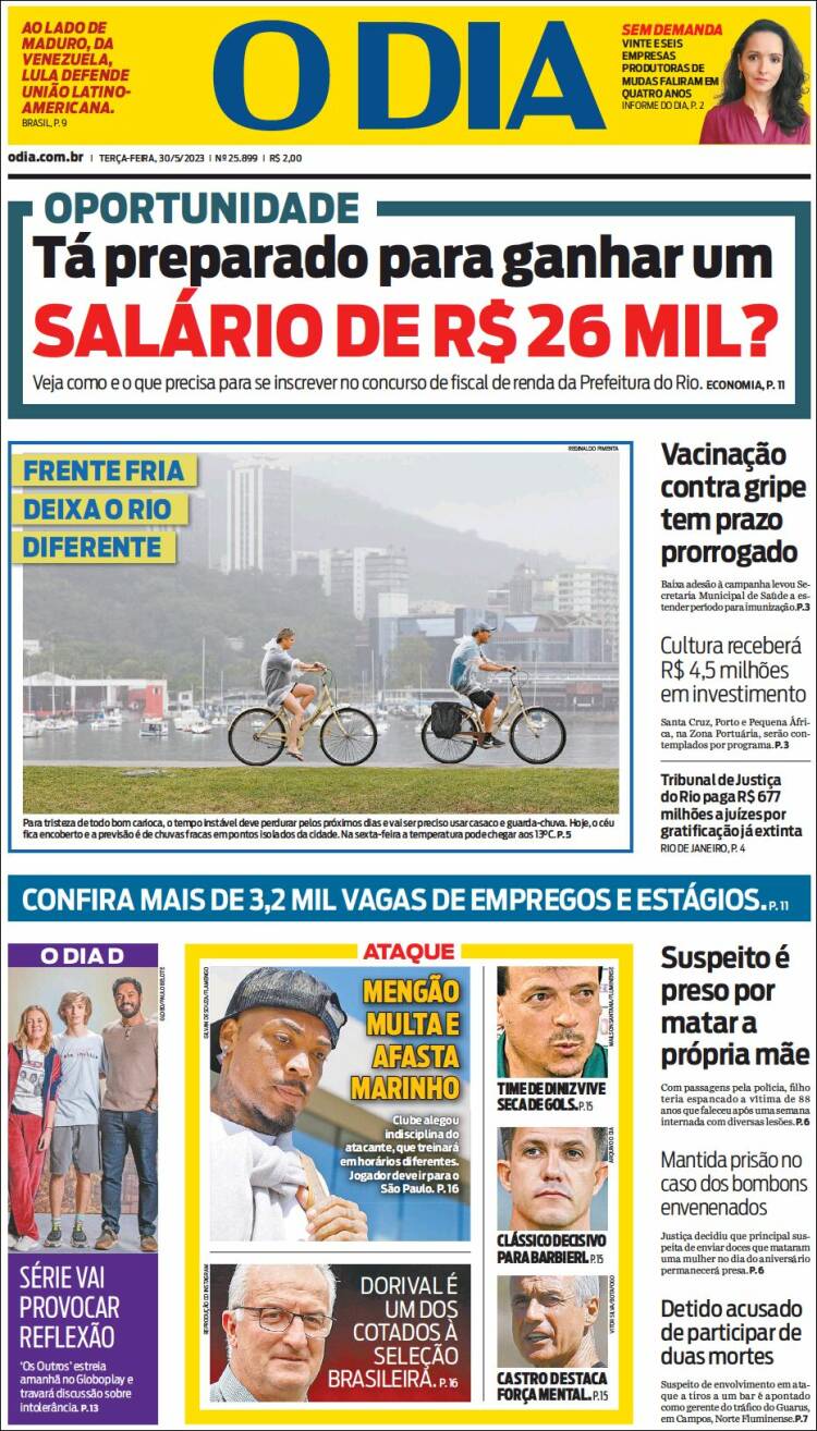 Portada de O Dia (Brasil)