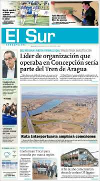 Portada de El Sur (Chile)