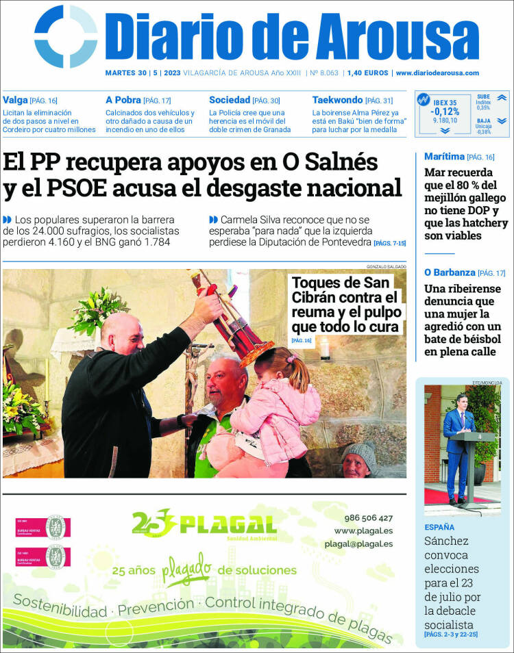 Portada de Diario de Arousa (España)