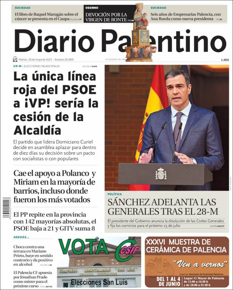 Portada de Diario Palentino (España)